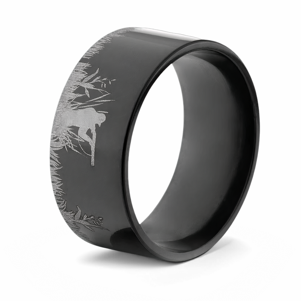 Duck Hunter Laser Engraved Ring - 10mm 