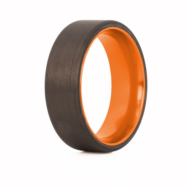 Carbon Fiber Ring with Colored Aluminum Sleeve 