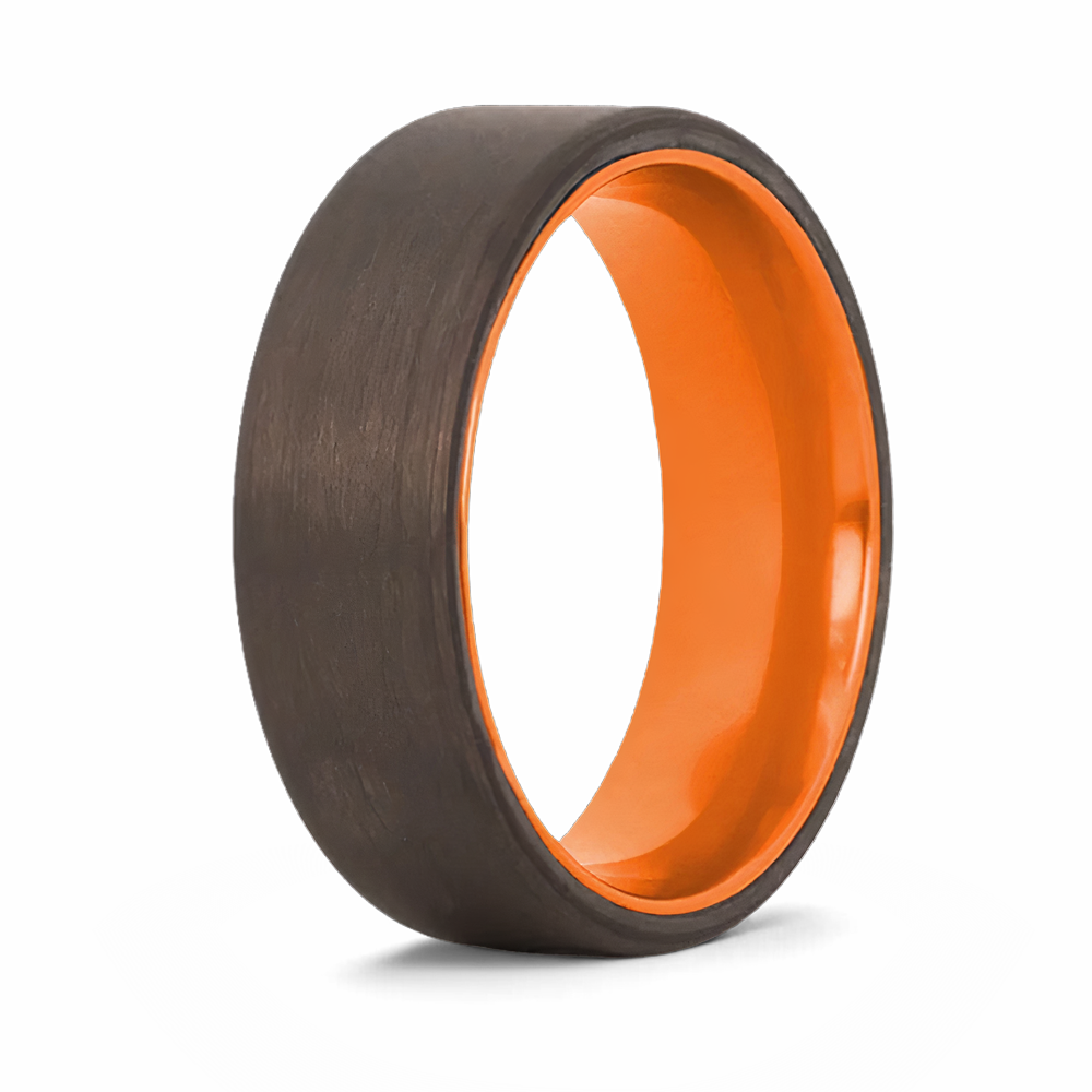 Carbon Fiber Ring with Colored Aluminum Sleeve 
