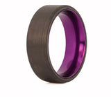 Carbon Fiber Ring with Colored Aluminum Sleeve 