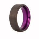 Carbon Fiber Ring with Colored Aluminum Sleeve 