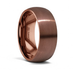 Espresso Tungsten Ring with Brush Finish 