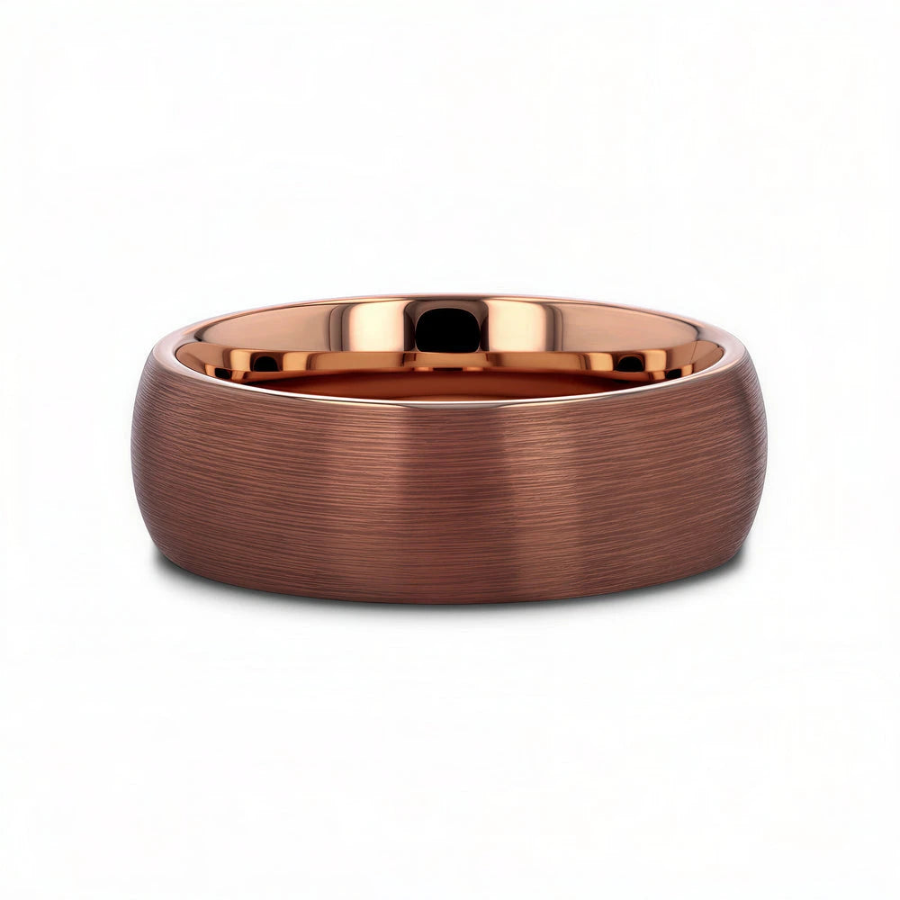 Espresso Tungsten Ring with Brush Finish 