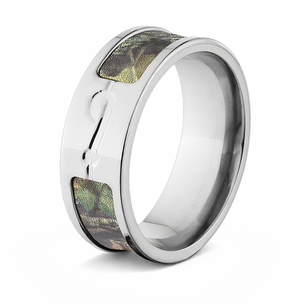 Mossy Oak Camo Fish Hook Ring 