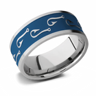 Fish Hook Pattern Ring with Blue Background - Camo Ever After