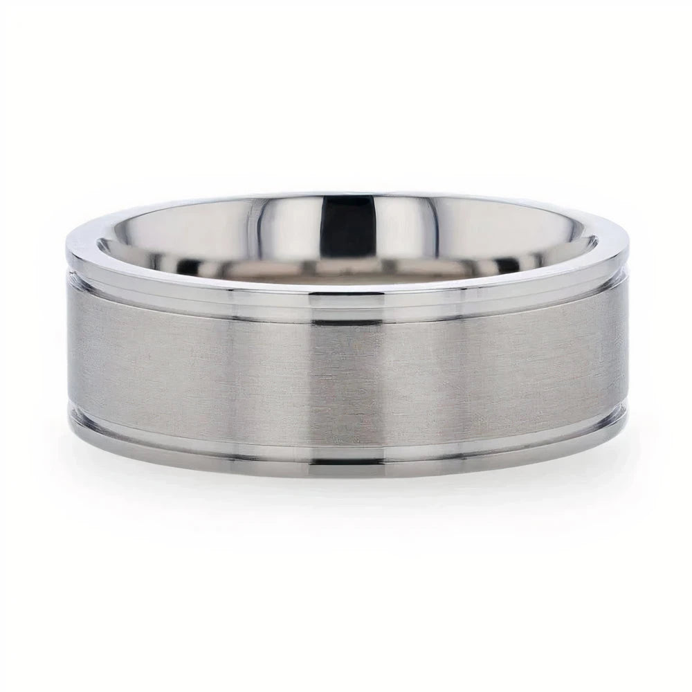 Flat Satin Finish Titanium Ring - Camo Ever After