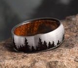 Forest Tree Ring with Bloodwood Sleeve 