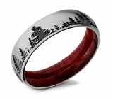 Forest Tree Ring with Bloodwood Sleeve 