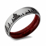 Forest Tree Ring with Bloodwood Sleeve 