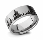 Forest Wedding Ring with Trees - 9mm 