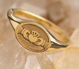 Claddagh Signet Ring - Choose Metal 