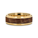 Gold Plated Tungsten Whiskey Barrel Ring 
