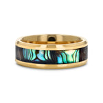 Gold Plated Tungsten with Mother of Pearl - 8mm 