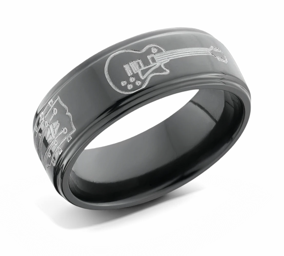 Guitar Ring - Zirconium 8mm 