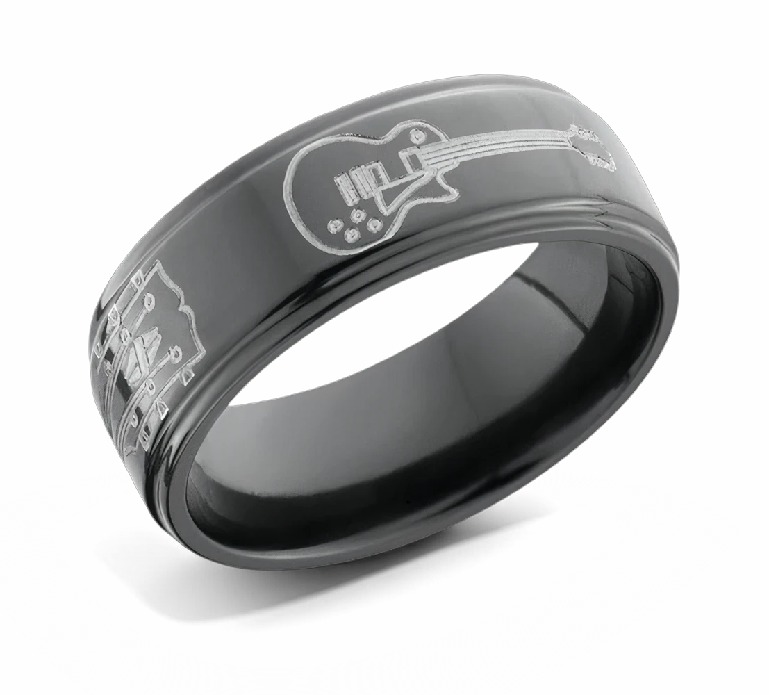 Guitar Ring - Zirconium 8mm 