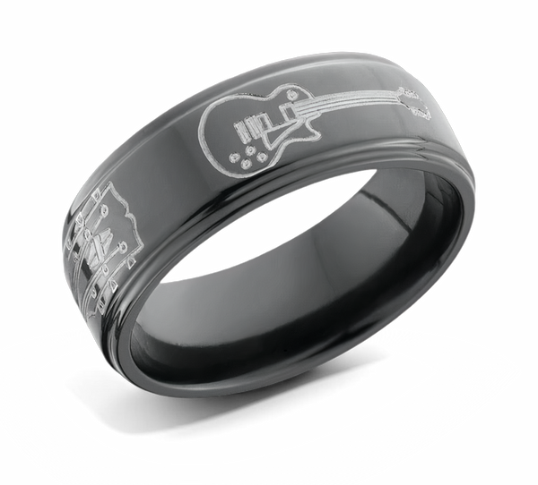 Guitar Ring - Zirconium 8mm 