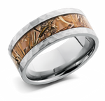 King's Woodland Camo Ring in Hammered Titanium - 9mm 