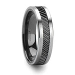 Gear Teeth Pattern Ceramic & Tungsten Ring 