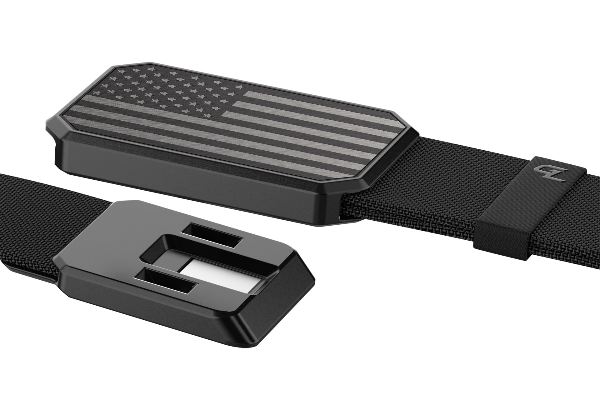 Hero Belt - American Flag Buckle and Black Band 