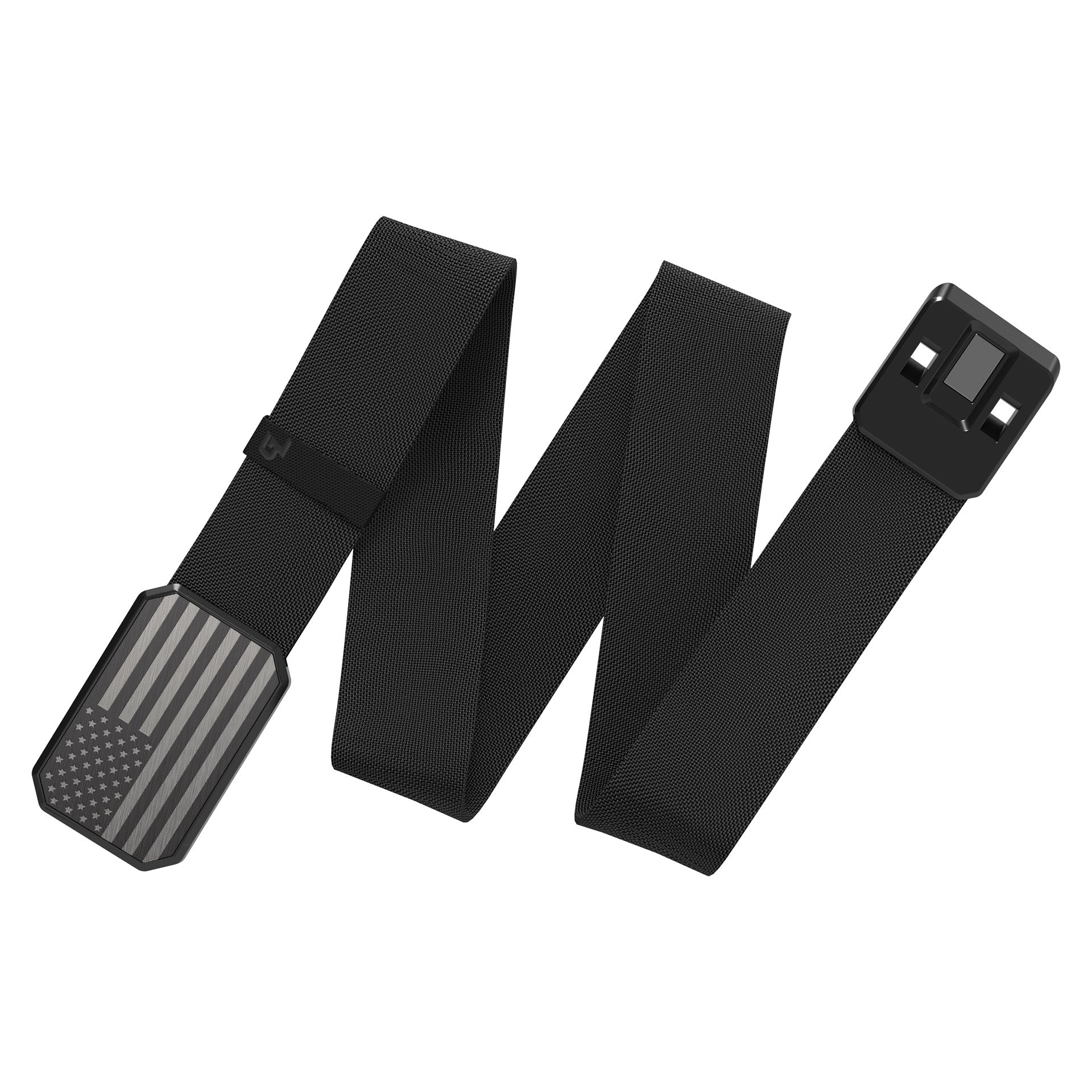 Hero Belt - American Flag Buckle and Black Band 