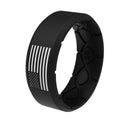 American Flag Silicone Ring - Black and White 