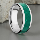 Malachite Ring - Titanium Domed 