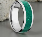 Malachite Ring - Titanium Domed 