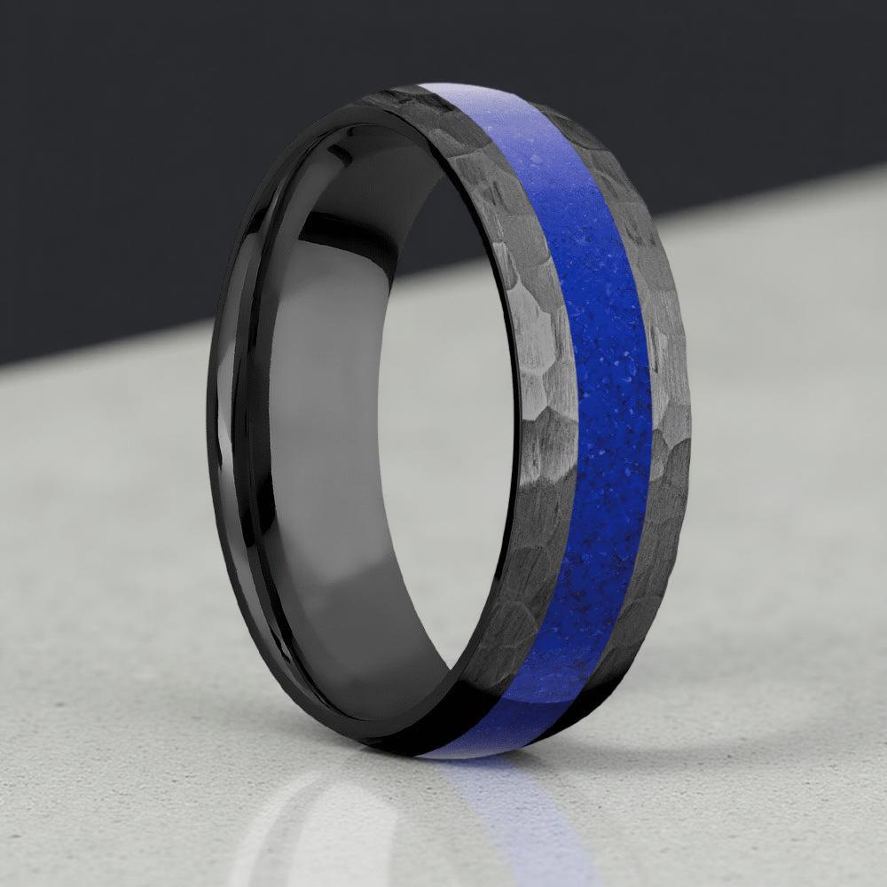 Lapis Lazuli Ring in Zirconium 