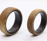 Whiskey Barrel Ring with Carbon Fiber Sleeve 