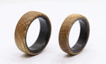 Whiskey Barrel Ring with Carbon Fiber Sleeve 