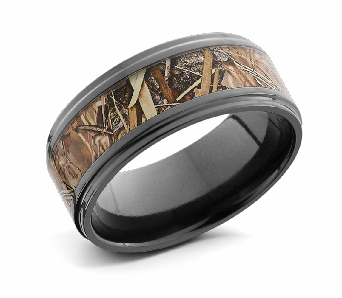 King's Field Camo Ring - Zirconium 9mm 