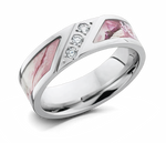 King's Camo Ring with 3 Diamonds - Pick Pattern 