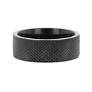 Knurled Ring in Black Titanium 