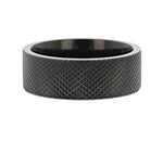 Knurled Ring in Black Titanium 
