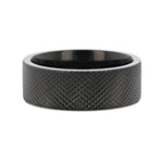 Knurled Ring in Black Titanium 