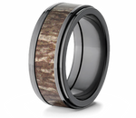 Mossy Oak Ring - Raised Center 9mm Black, Pick Pattern 