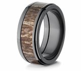Mossy Oak Ring - Raised Center 9mm Black, Pick Pattern 