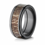 Mossy Oak Ring - Raised Center 9mm Black, Pick Pattern 