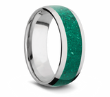 Malachite Ring - Titanium Domed 