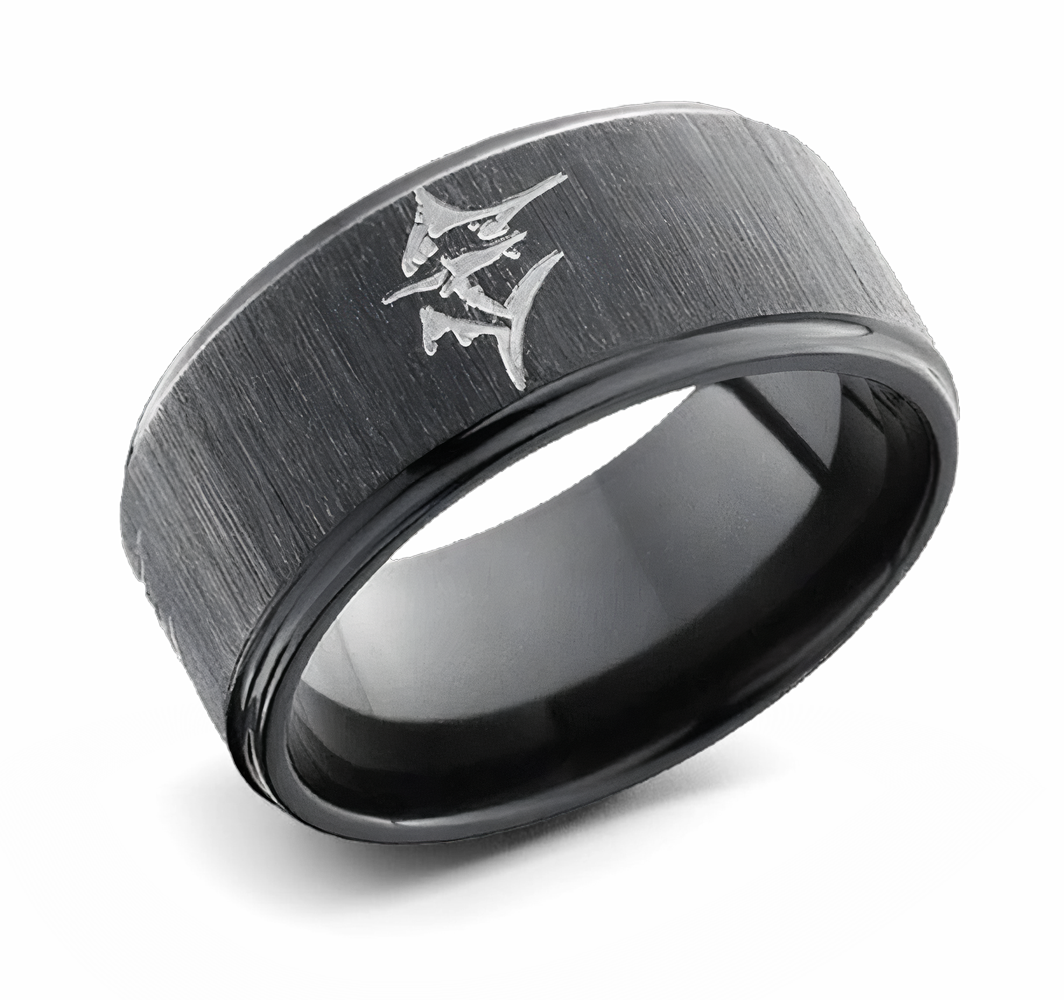 Marlin Fishing Ring - Zirconium 10mm 
