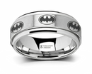 Mens Batman Ring - Tungsten 8mm Spinning Band 