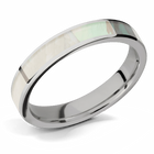 Mother of Pearl Ring in Cobalt Chrome 