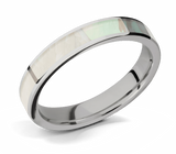 Mother of Pearl Ring in Cobalt Chrome 