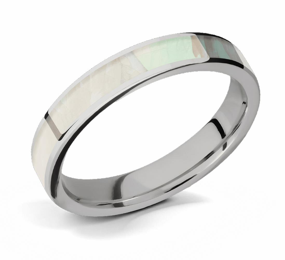 Mother of Pearl Ring in Cobalt Chrome 