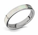 Mother of Pearl Ring in Cobalt Chrome 