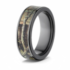 Mossy Oak Break Up Infinity Black Camo Ring - Pick Width 