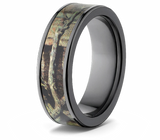 Mossy Oak Break Up Infinity Black Camo Ring - Pick Width 