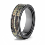 Mossy Oak Break Up Infinity Black Camo Ring - Pick Width 