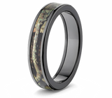 Mossy Oak Break Up Infinity Black Camo Ring - Pick Width 