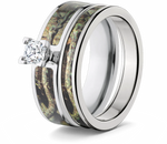Mossy Oak Breakup Infinity Camo Ring Set for Her 